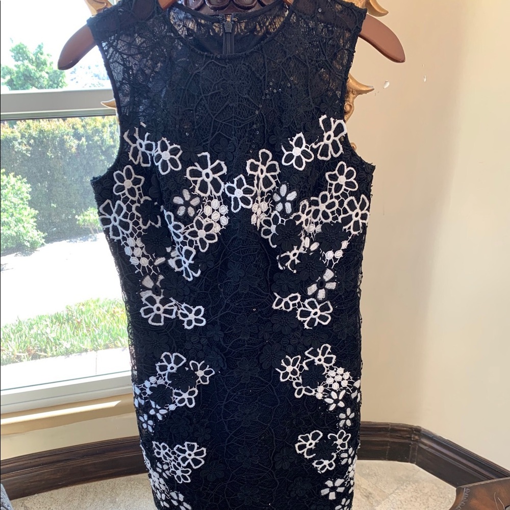 Long Black and White Dress